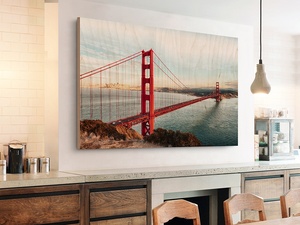 <span class=keywords><strong>Nuevo</strong></span> diseño de <span class=keywords><strong>arte</strong></span> de la pared de la pirámide puente Golden Gate, impresión en madera para la decoración del hogar - Product Image 2