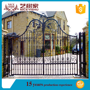 2016 lates moderne métal coulissant jardin principale porte conceptions/bonne qualité et bas <span class=keywords><strong>prix</strong></span> <span class=keywords><strong>grille</strong></span> <span class=keywords><strong>en</strong></span> <span class=keywords><strong>fer</strong></span> <span class=keywords><strong>forgé</strong></span> conception - Product Image 1