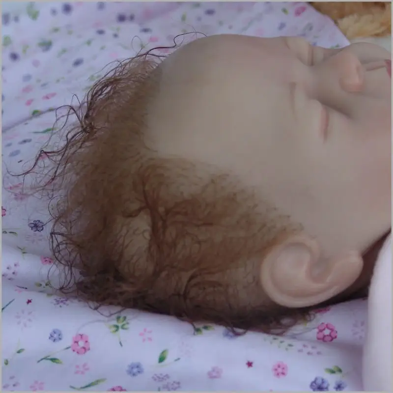 Qualité supérieure mohair perruque de poupée nouveau-né bébé poupée cheveux perruques