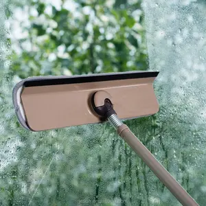 Window Cleaning Sweeper for Glass Window with Rubber Sponge Flexible Rotating Window Cleaner Squeegee