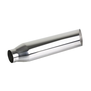 Punta de escape cromada para diésel con corte en ángulo, entrada de 2.25 pulgadas, salida de 3.5 pulgadas, longitud de 18.00 pulgadas - Product Image 3