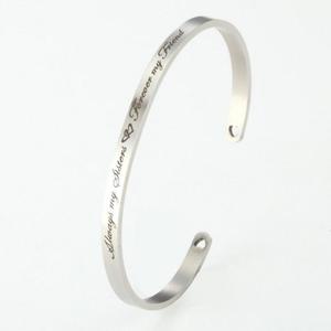 Siempre <span class=keywords><strong>mi</strong></span> hermana para siempre, <span class=keywords><strong>mi</strong></span> amigo, brazalete acanalado, pulsera, regalos <span class=keywords><strong>de</strong></span> joyería para <span class=keywords><strong>la</strong></span> amistad <span class=keywords><strong>de</strong></span> <span class=keywords><strong>la</strong></span> hermana - Product Image 2