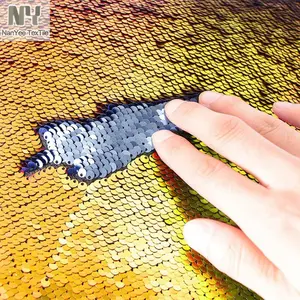 Nanyee Textile All Colors In Stock Reversible Sequin Wall Decor Fabric