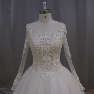 XF1080 réel échantillon <span class=keywords><strong>de</strong></span> <span class=keywords><strong>cendrillon</strong></span> <span class=keywords><strong>robe</strong></span> <span class=keywords><strong>de</strong></span> mariage avec manches longues - Product Image 2