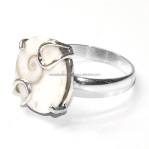 Natural Shiva Eye Shell Oval <b>Ring</b> 925Sterling <b>Silver</b> Fancy Classic Fashionable <b>Ring</b> for Anniversary, Engagement, Gift for Unisex - Product Image 2