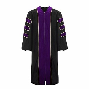 Toga da Dottorato Stile Inglese Deluxe con Cappuccio per Uso Scolastico, 100% Poliestere, Opzione Logo Personalizzato, Per Tutte le Stagioni - Product Image 4