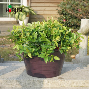 Extérieure Imiter Rotin <span class=keywords><strong>Fleur</strong></span> léger balcon en plastique ronde pot - Product Image 2