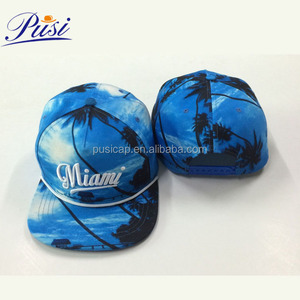 Mũ Lưỡi Trai Phẳng Thiết Kế Theo Yêu Cầu Mũ Snapback Hoa Nhiệt Đới, Mũ Lưỡi Trai In Họa Tiết Hawaii - Product Image 3