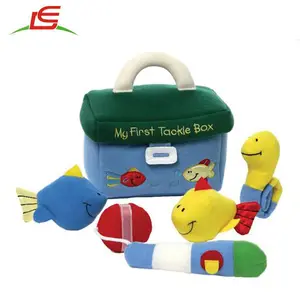 Conjunto de juguetes de felpa para niños, herramienta de pesca, relleno