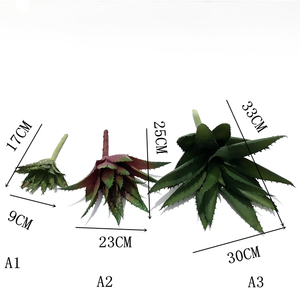 Planta Artificial de Aloe <span class=keywords><strong>Vera</strong></span> de Plástico al por Mayor para Decoración con Tacto Real - Product Image 5