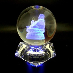 Sculpture de cristal spirituel personnalisé, gravure laser 3D, <span class=keywords><strong>statue</strong></span> de <span class=keywords><strong>bouddha</strong></span>, boule vierge avec support, vente en gros, - Product Image 3