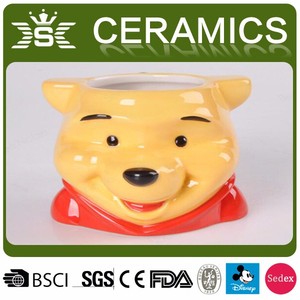 <span class=keywords><strong>E</strong></span>-co 3D Animal Cartoon <span class=keywords><strong>Bear</strong></span> Cute Taza de café de cerámica Tazas Modern Yellow Sustainable HANDGRIP Brown Box o Personalizable Drinking - Product Image 2