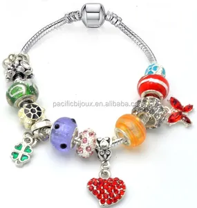 original amazon supplier diy murano beads bracelet hot lariat charm bead wrist jewelry