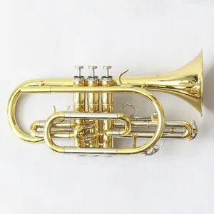 Wholesale Price For Sale Gold Lacquer Professional Mini Instrument Brass B Flat Cornet