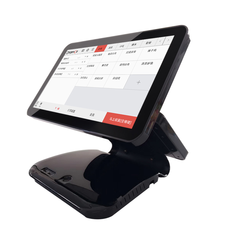 2 di tocco terminale pos dual screen all in one touch screen pos