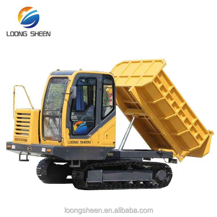 Carga nominal 4 Tipo Louco Caminhão Basculante Ton Mini Dumper de Lagartas Pista LXYS-4