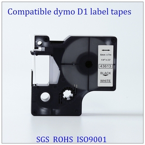 6mm negro sobre blanco compatible <span class=keywords><strong>DYMO</strong></span> <span class=keywords><strong>D1</strong></span> etiqueta 43613 - Product Image 2