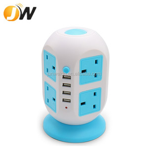 Vente chaude parasurtenseur 8 voies 4 Ports USB Ports <span class=keywords><strong>Multi</strong></span> Plug Sockets <span class=keywords><strong>Extension</strong></span> Power Strip <span class=keywords><strong>Tower</strong></span> - Product Image 5