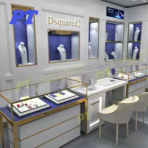 Luxury Display Store Design Customized Fancy Jewelry Store Showcase And Counter