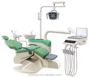 CE承認のホットセール中古歯科用チェアユニット、サイレントエアコンプレッサー、硬化ライト付き