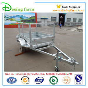 Hot Dipped Galvanized <strong>Small</strong> <strong>Car</strong> Box <strong>Trailer</strong> with Cage - Product Image 4