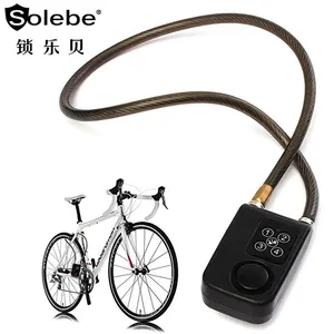 Portón de seguridad para motocicleta, sin llave, <span class=keywords><strong>cable</strong></span> de acero, alarma antirrobo, 4 cerradura digital para bicicleta con contraseña, proveedor al por mayor - Product Image 1