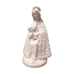 Estatua de cerámica de porcelana romana religiosa de Santa María bebé Jesús