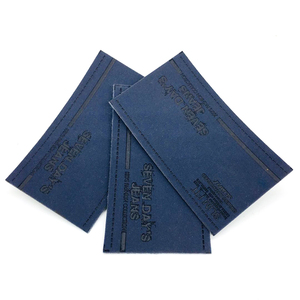 Name Logo Embossed <strong>Wholesale</strong> Design Custom 3D PU Garment Labels Sustainable Jeans Shoes Genuine <strong>Leather</strong> <strong>Patches</strong> and Labels