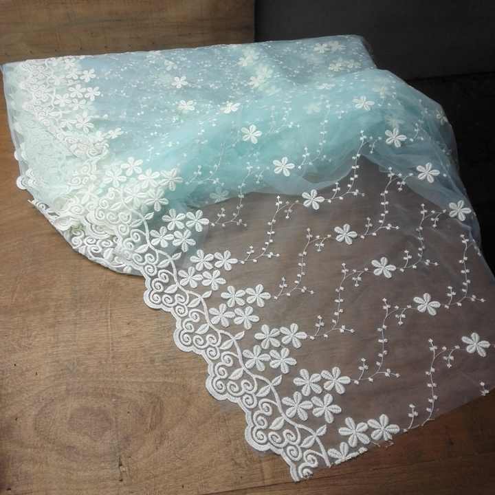 2022 Cheap New Design Flower Embroidery Tulle Fabric Lace Curtains