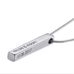 Yiwu Aceon de acero inoxidable 4D lados grabado grueso collar estampado - Product Image 2