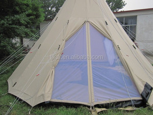 Novo 5M Dupla Porta Canvas Forma Quadrada Única Camada 3M Área Nylon Poliéster 2-M Parede Lateral Incluída Indian <span class=keywords><strong>Tipi</strong></span> Tepee <span class=keywords><strong>Tent</strong></span>