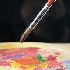 Set di pennelli per artisti con testa a punta con manico rosso, pennelli per pittura Transon TR168 all'ingrosso. - Product Image 3