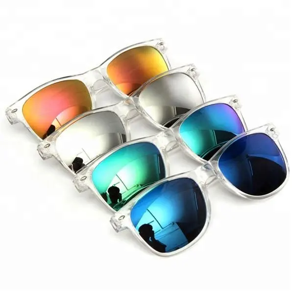 PC Frame AC Mirror Coated Lenses Cheap Plastic Sunglasses 2017 for Important Event Sun Glasses