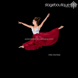 Robe de danse lyrique rouge à paillettes écarlate - Product Image 4