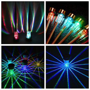 Venta caliente al aire libre cambio de color impermeable bolardo jardín camino iluminación entrada luces solares - Product Image 4