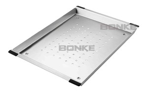 Bonke Wastafel Dapur Mangkuk Tunggal 1 Inci, Wastafel Dapur Stainless Steel Sudut Kecil Premium