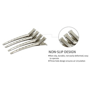 Salone di Accessori In Metallo Antiscivolo Anatra Clip di Capelli Piatto Scintillio Salone di Clip di Capelli di Estensione - Product Image 6