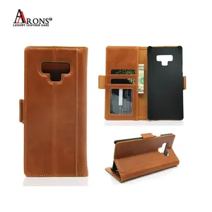 Casing Kulit Folio Anti Air, Casing Flip Cover Folio, Casing Dompet Ponsel, Casing Aksesori Ponsel, untuk Samsung Galaxy Note 9