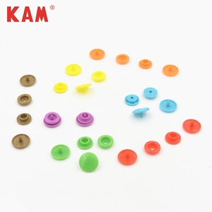12mm coloré durable multifonction gros en plastique bouton pression avec personnalisé laser peinture logo KAM marque - Product Image 1