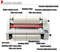 WD-V350 Machine à Plastifier Automatique A3 Double Face à Chaud et à Froid par Rouleaux