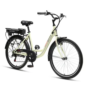 TXED sepeda listrik wanita, Sepeda kota cahaya 26 inci