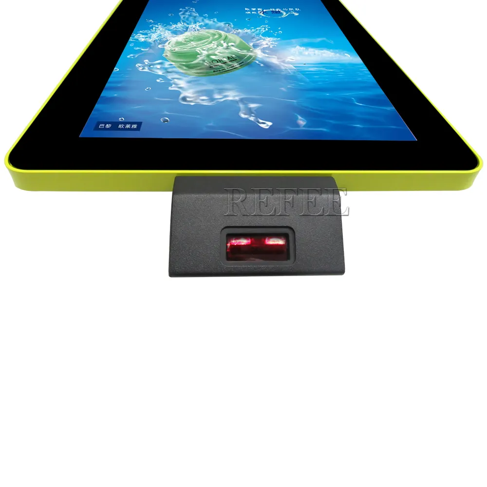 Android 15.6 pollice tablet verticale display lcd da tavolo pubblicità con scanner di codici a barre
