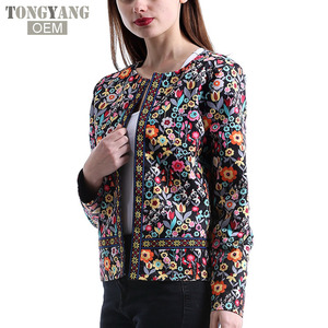 TONGYANG nuova giacca botanica primavera autunno giacca base per le donne Multicolor colletto eleganti giacche e cappotti Feminina - Product Image 3