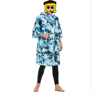 Kleine MOQ Quick Dry Surf poncho Mikrofaser Ändern Robe Strand Handtuch für erwachsene - Product Image 1