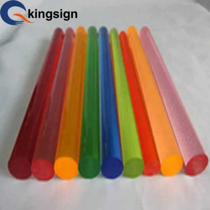 शीर्ष स्पष्ट Pmma प्लास्टिक Plexi ग्लास रॉड रंगीन एक्रिलिक छड़ी/बार के लिए रंगीन एलईडी दीवार
