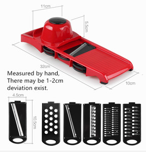 OEM 6 parça bıçaklar Mandoline dilimleme + 1 Julienne soyucu sebze dilimleme meyve sebze araçları mutfak aksesuarları - Product Image 3