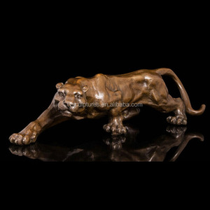 Decorazione da Giardino Leopardo Pantera <span class=keywords><strong>Ghepardo</strong></span> in Metallo Ottone a Grandezza Naturale - Product Image 5