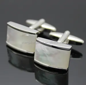 Fancy Cut White Mother Of Pearl Shell Cufflink Temuan/Aksesoris/Komponen untuk Pengaturan Perhiasan