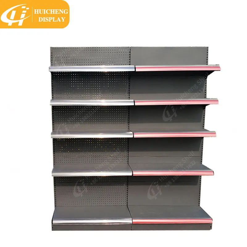 Factory direct sale single side metal produce shelves supermarket double side steel shelves retail display supermarket racks