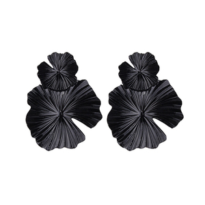 Kaimei nuevos productos 2018 de joyería de imitación en forma de Ronda pendientes geométrico paintrd metal flor pendientes de declaración - Product Image 5